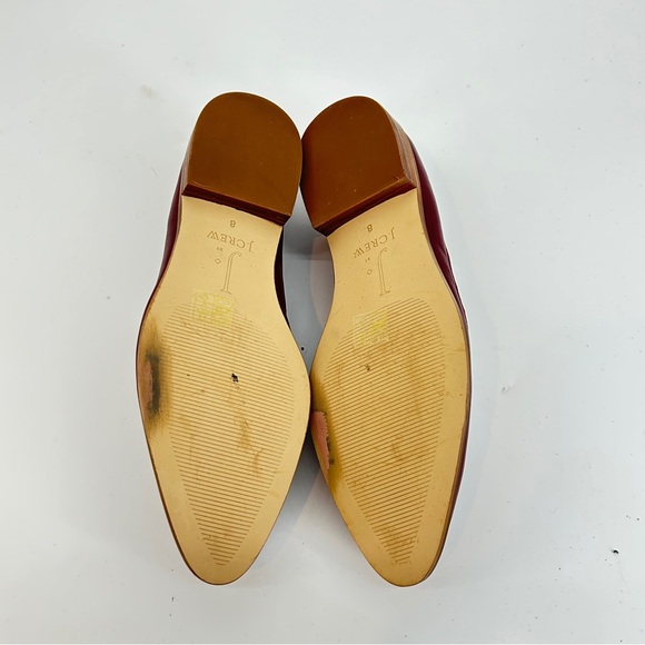 J. Crew Academy Loafer Burgundy Burnished Beet Stacked Heel size 8 - Picture 9 of 9